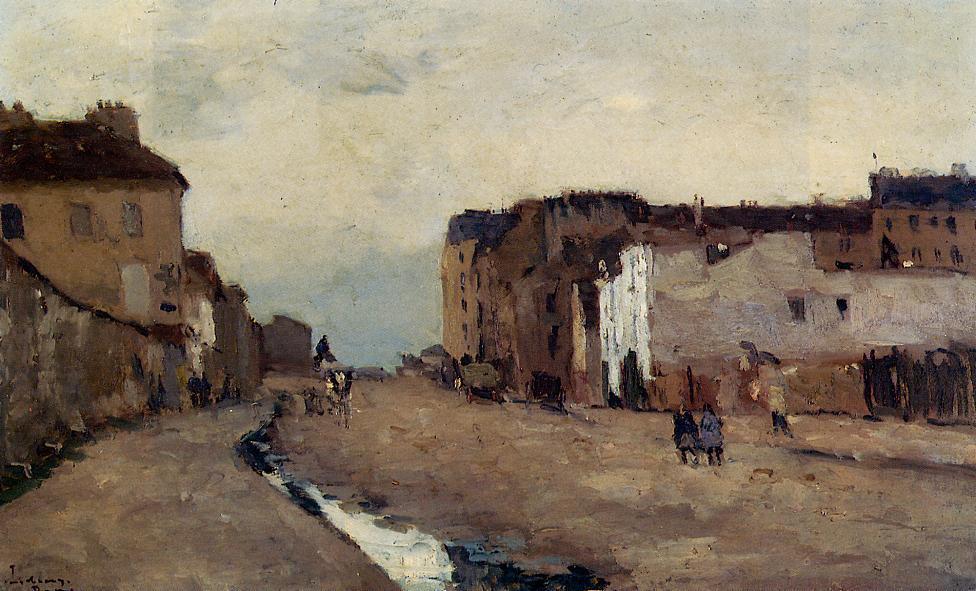 A Street In Bercy — Albert-charles Lebourg