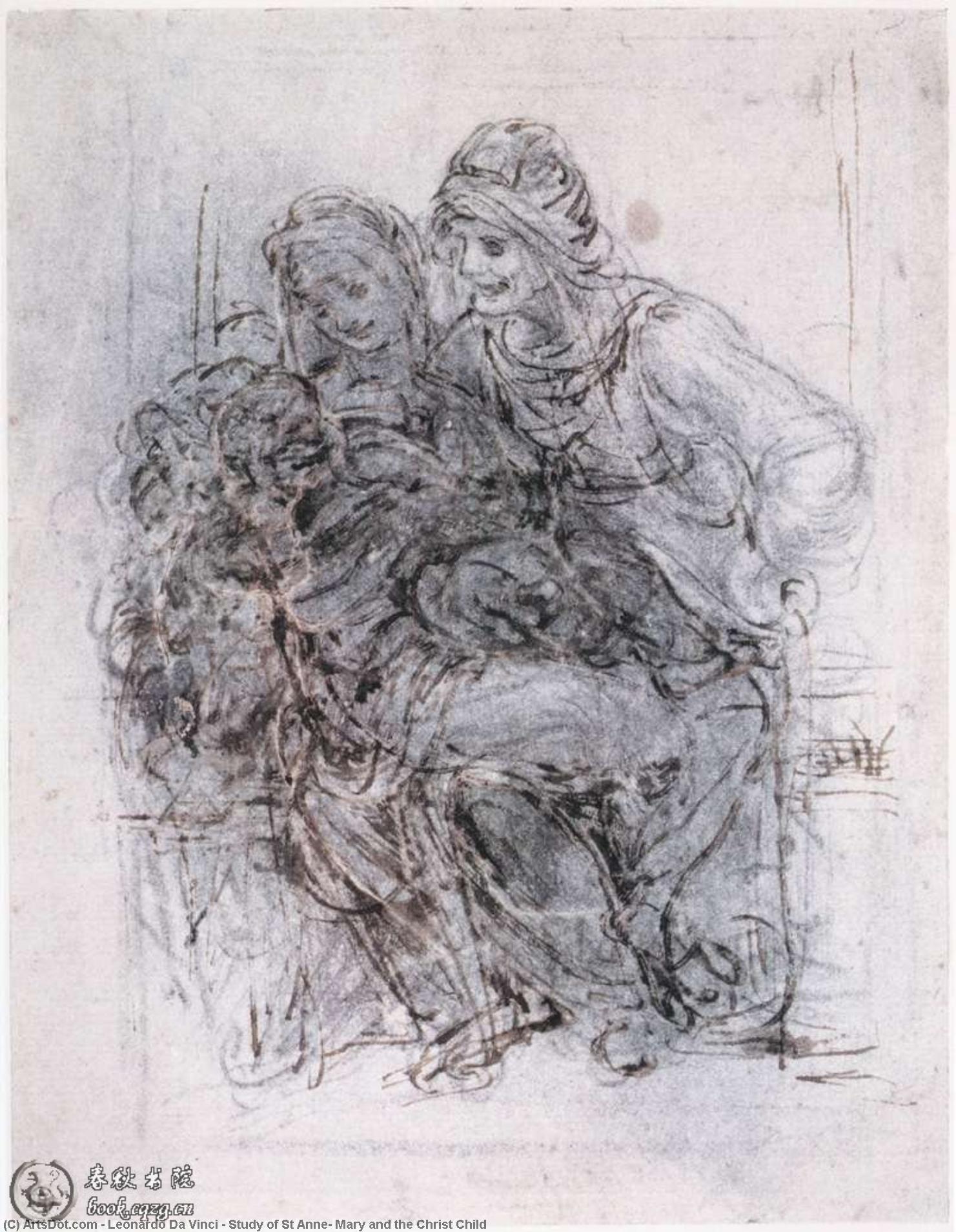 Study Of St Anne, Mary And The Christ Child — Leonardo Da Vinci