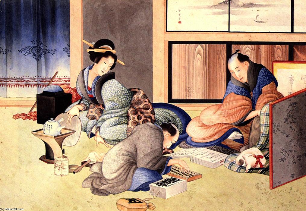 A Merchant Making Up The Account — Katsushika Hokusai