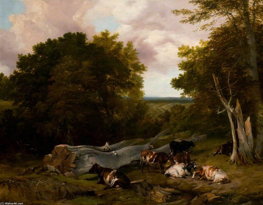 Cattle In A Landscape — Frederick Richard Lee
