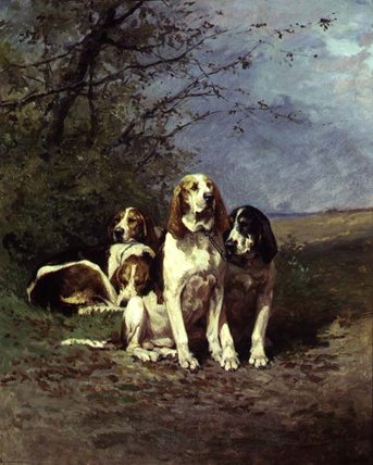 Hounds Resting — Charles Olivier De Penne