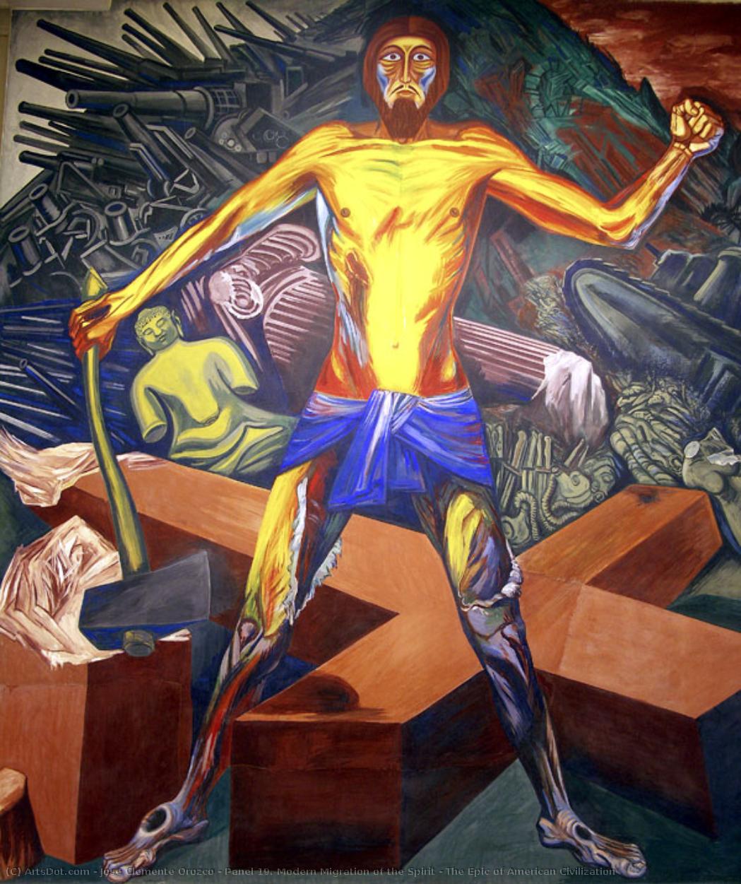 Panel 19. Modern Migration Of The Spirit - The Epic Of American Civilization — José Clemente Orozco