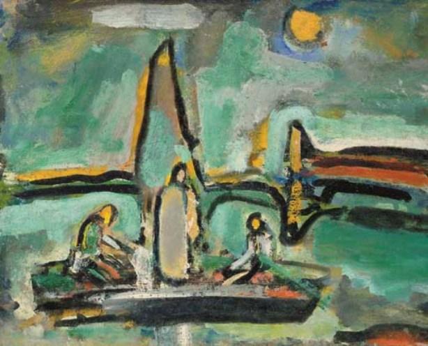 Landscape From The Bible, Christ And The Fishermen — Georges Rouault