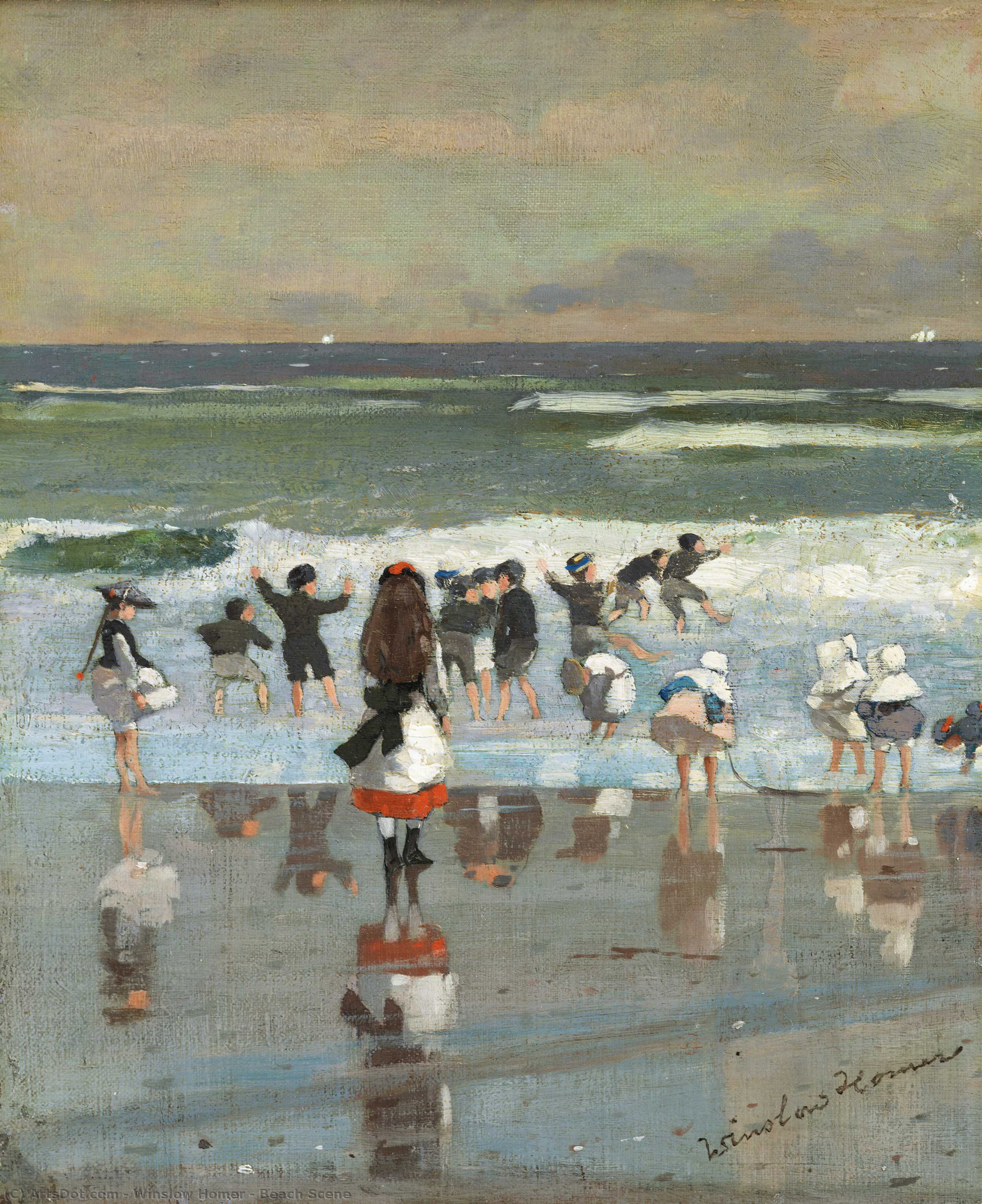 Beach Scene — Винслоу Хомер