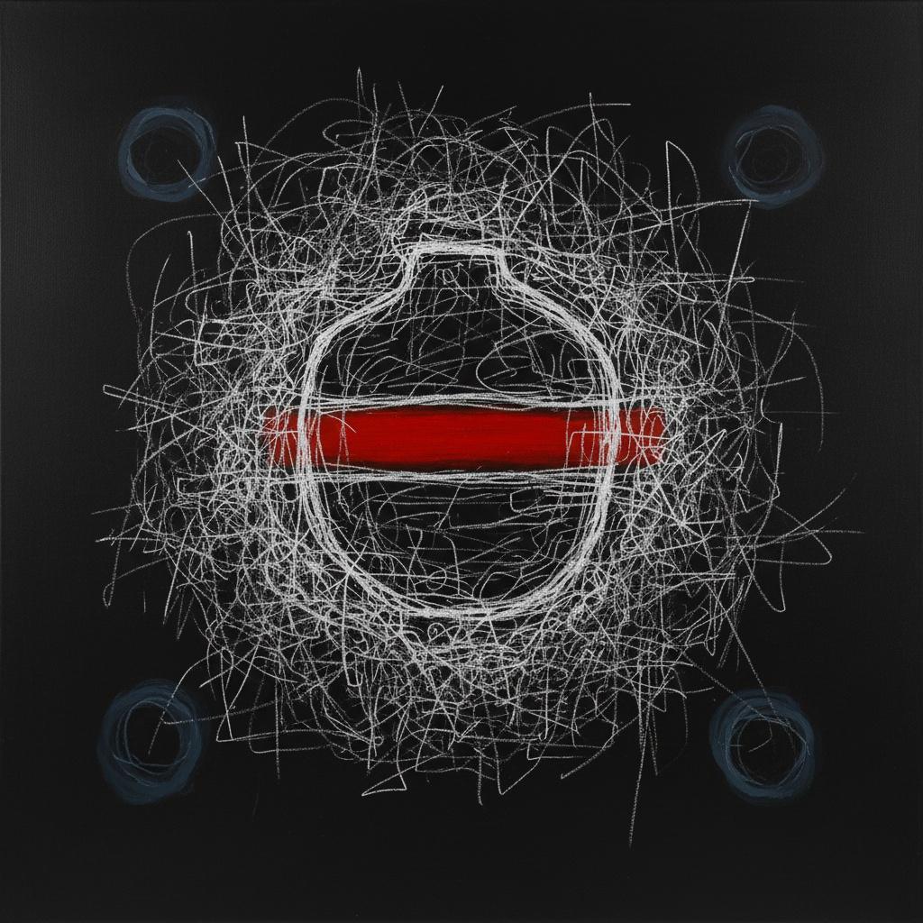 Celestial Fracture: A Singular Study Of Crimson Tension And Luminous Chaos — Laurent Fabre