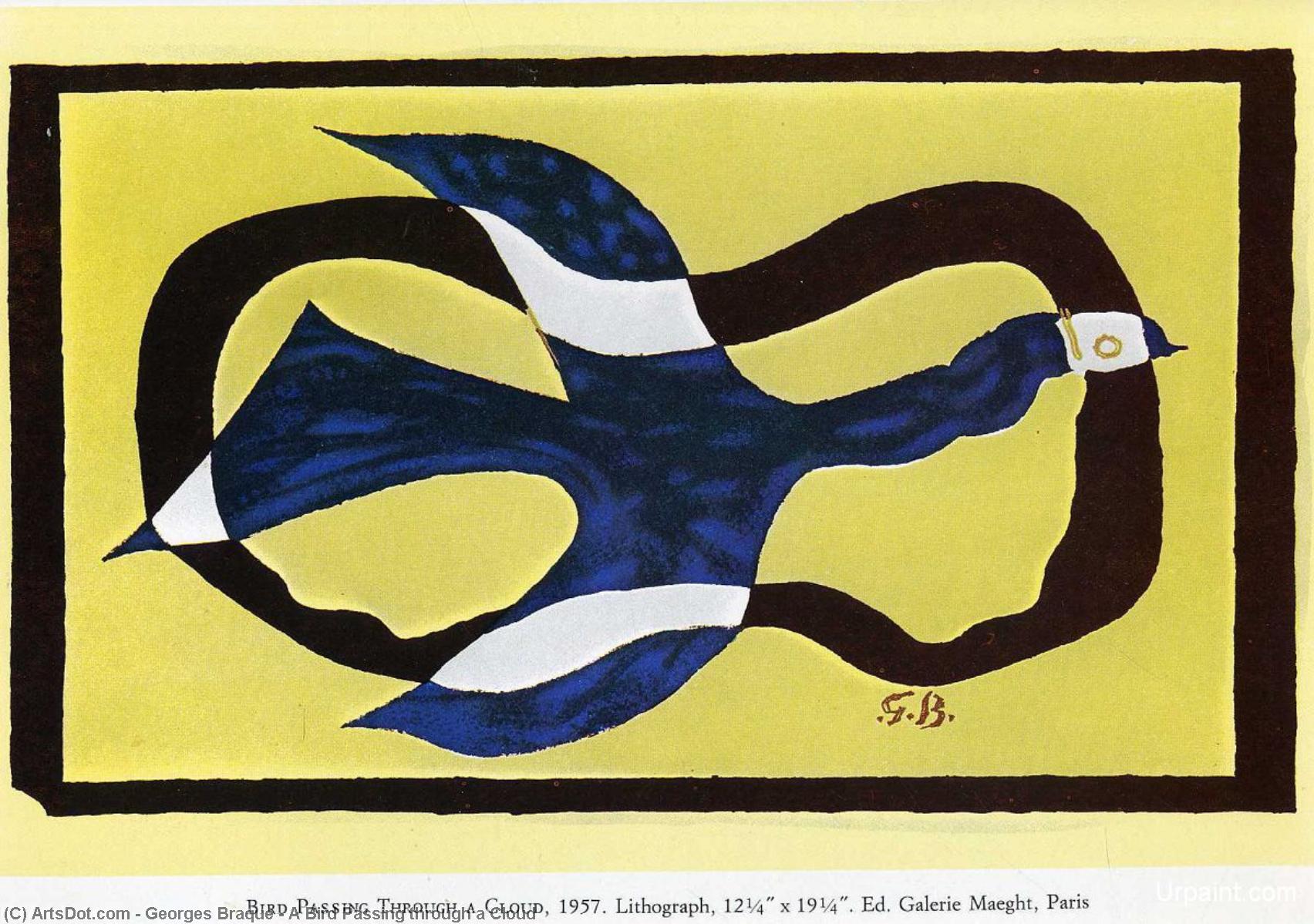 Un Pájaro Volando A Través De Una Nube — Georges Braque
