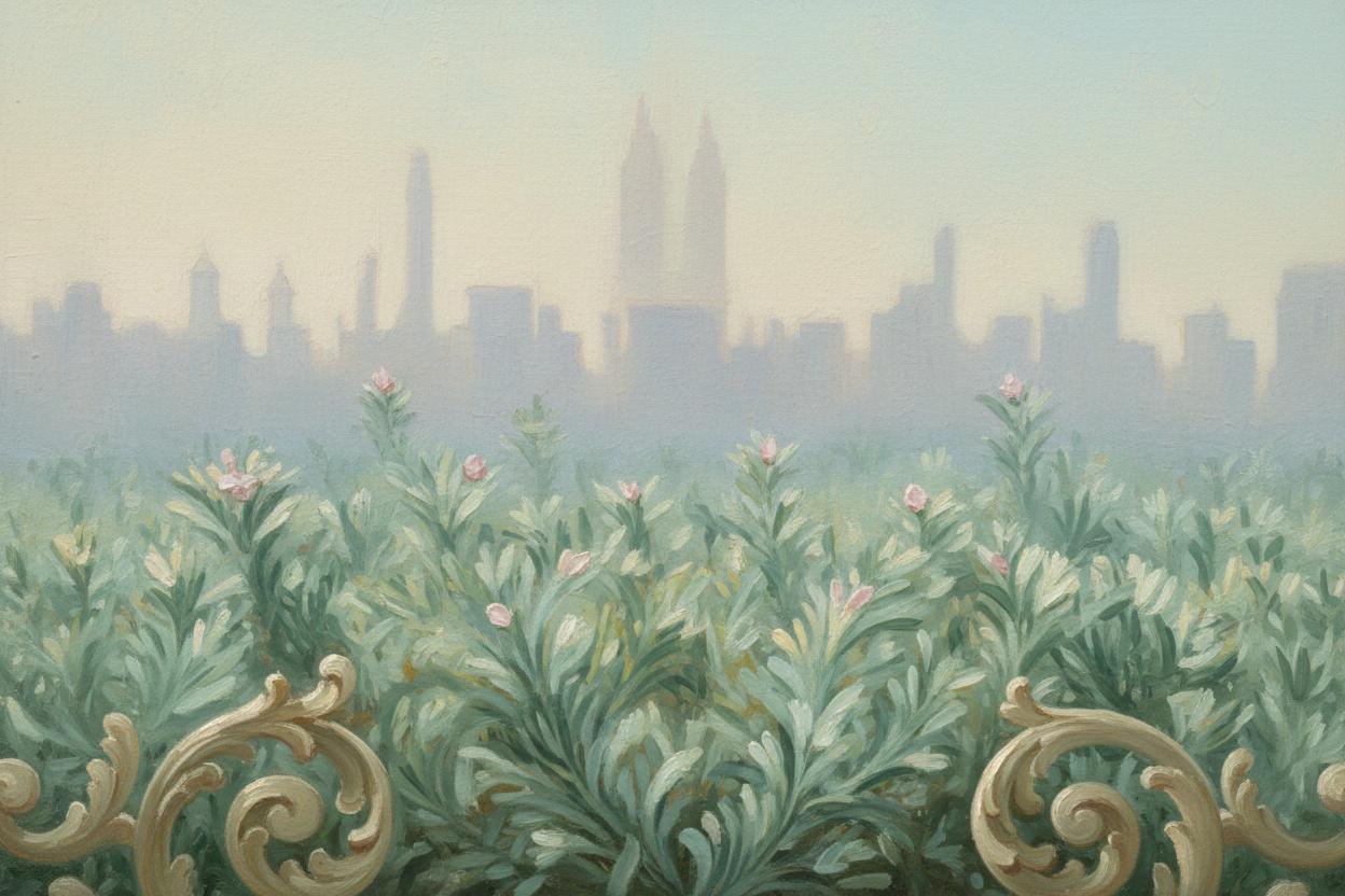 Verdant Reverie: The Gilded Urban Dawn — Loïc Perrin