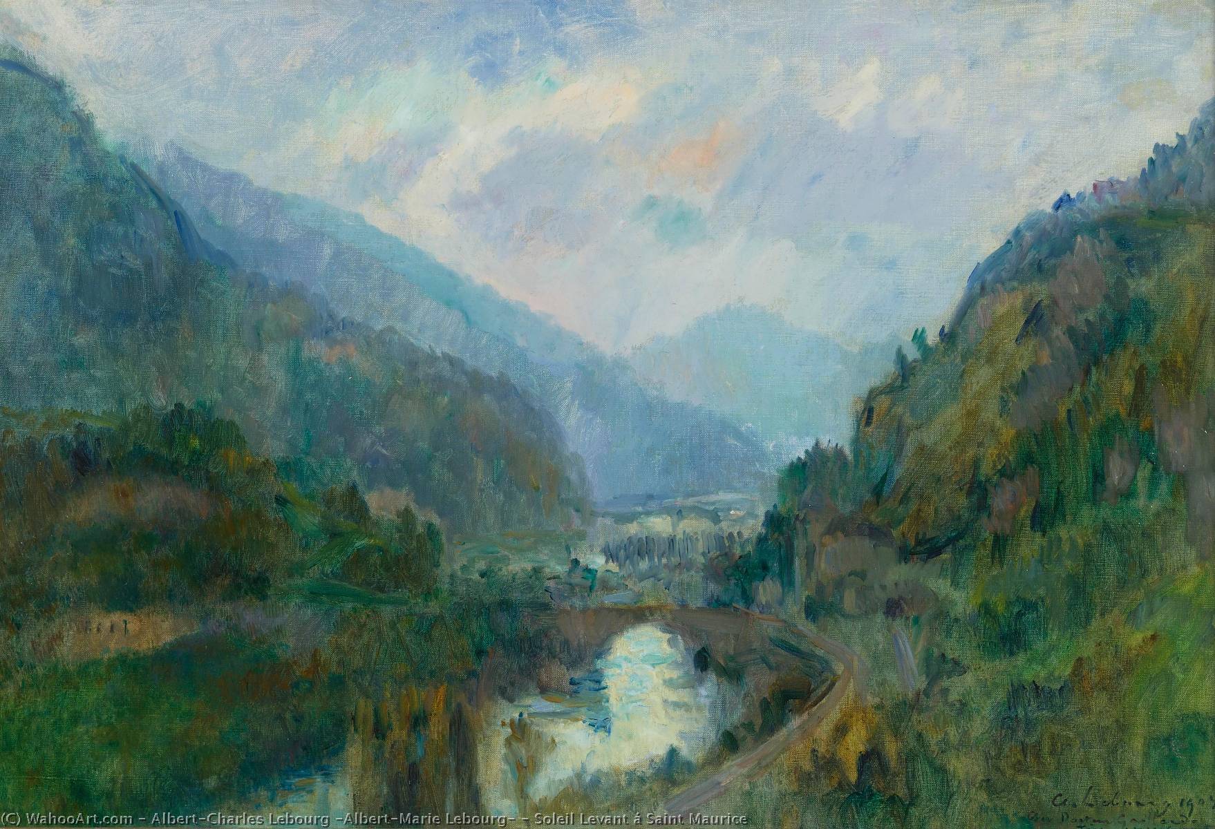 Soleil Levant Á Saint Maurice — Albert-charles Lebourg