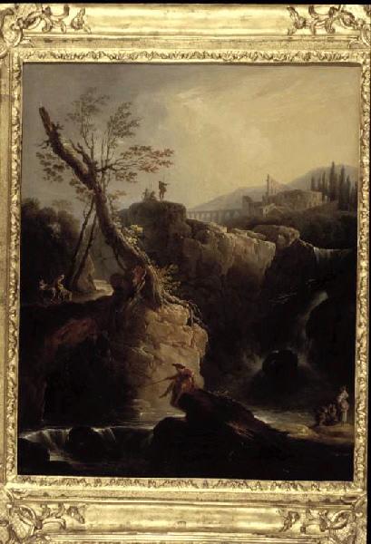 La Cascade Paysage Italien (ancien Titre) — Claude-joseph Vernet