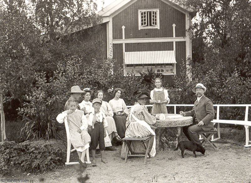 Familia En El Jardin — Carl Larsson