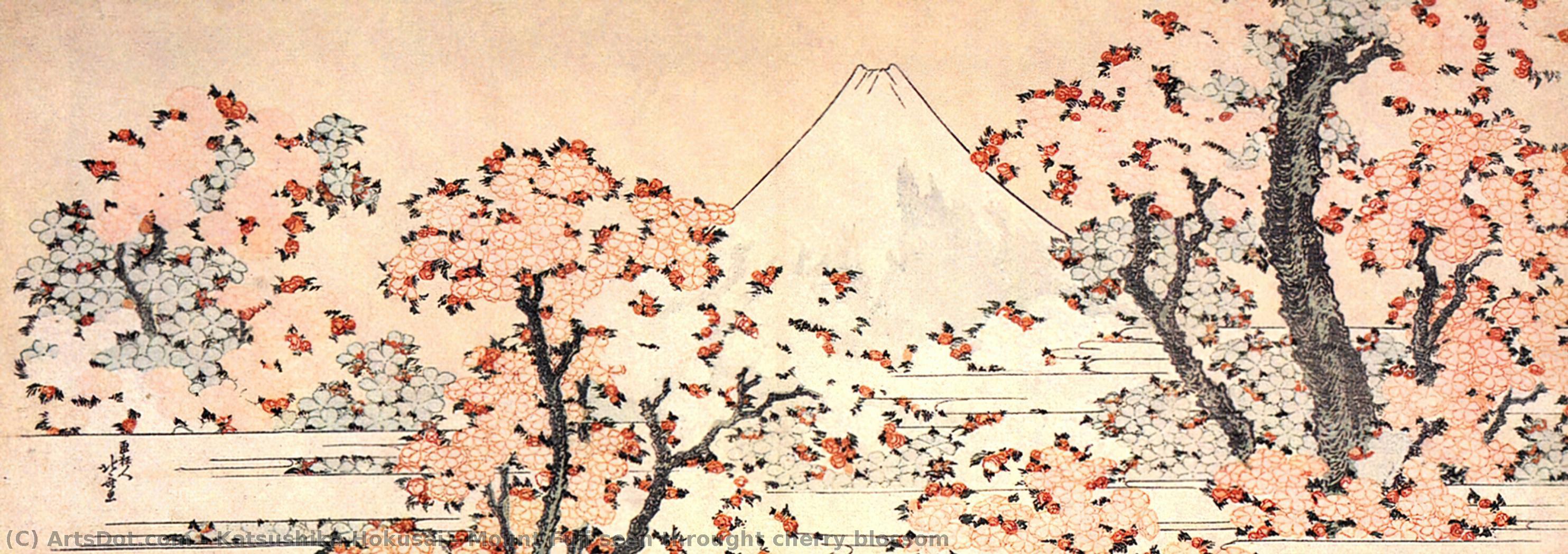 Mount Fuji Seen Through Cherry Blossom — Katsushika Hokusai