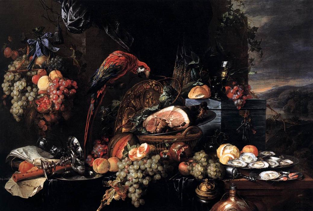 Banquet Piece — Jan Davidszoon De Heem Or Johannes De Heem Or Johannes Van Antwerpen Or Jan Davidsz De Hem
