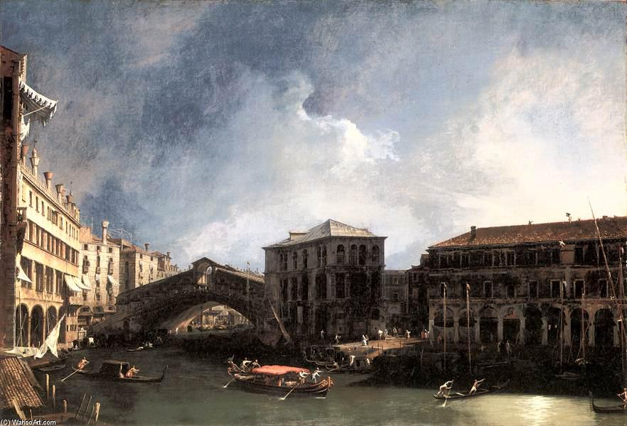 The Grand Canal Near The Ponte Di Rialto — Canaletto