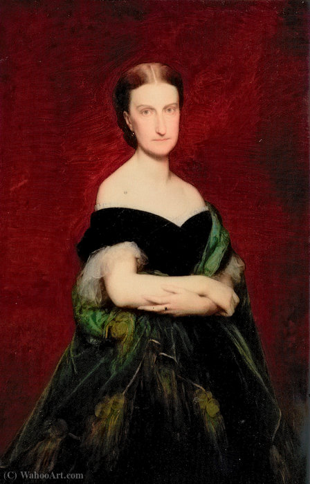 Portrait Of Maria Carolina Augusta Of Bourbon, Princess Of Two Sicilies, Duchess Of Aumale — Charles François Jalabert