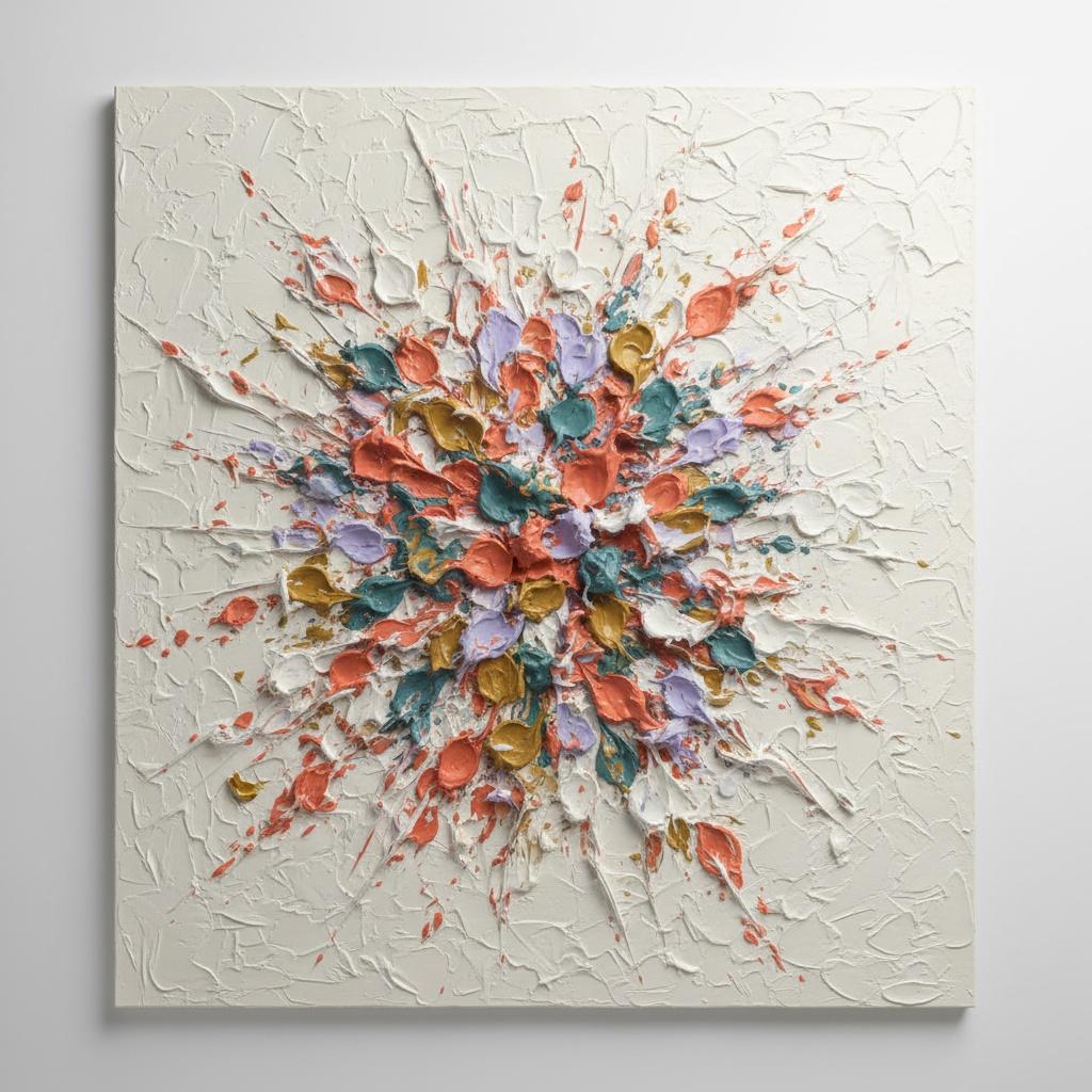 Celestial Burst In Earth And Ether: A Singular Radial Impasto Masterpiece — David Moreau