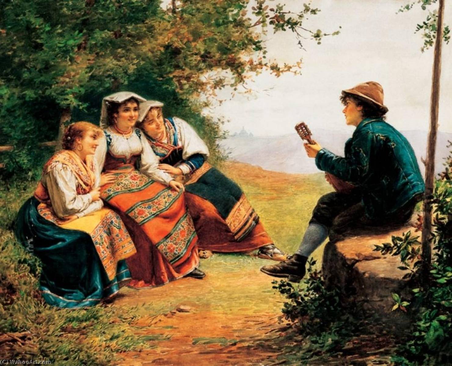 Italian Girls (courting) — György Vastagh