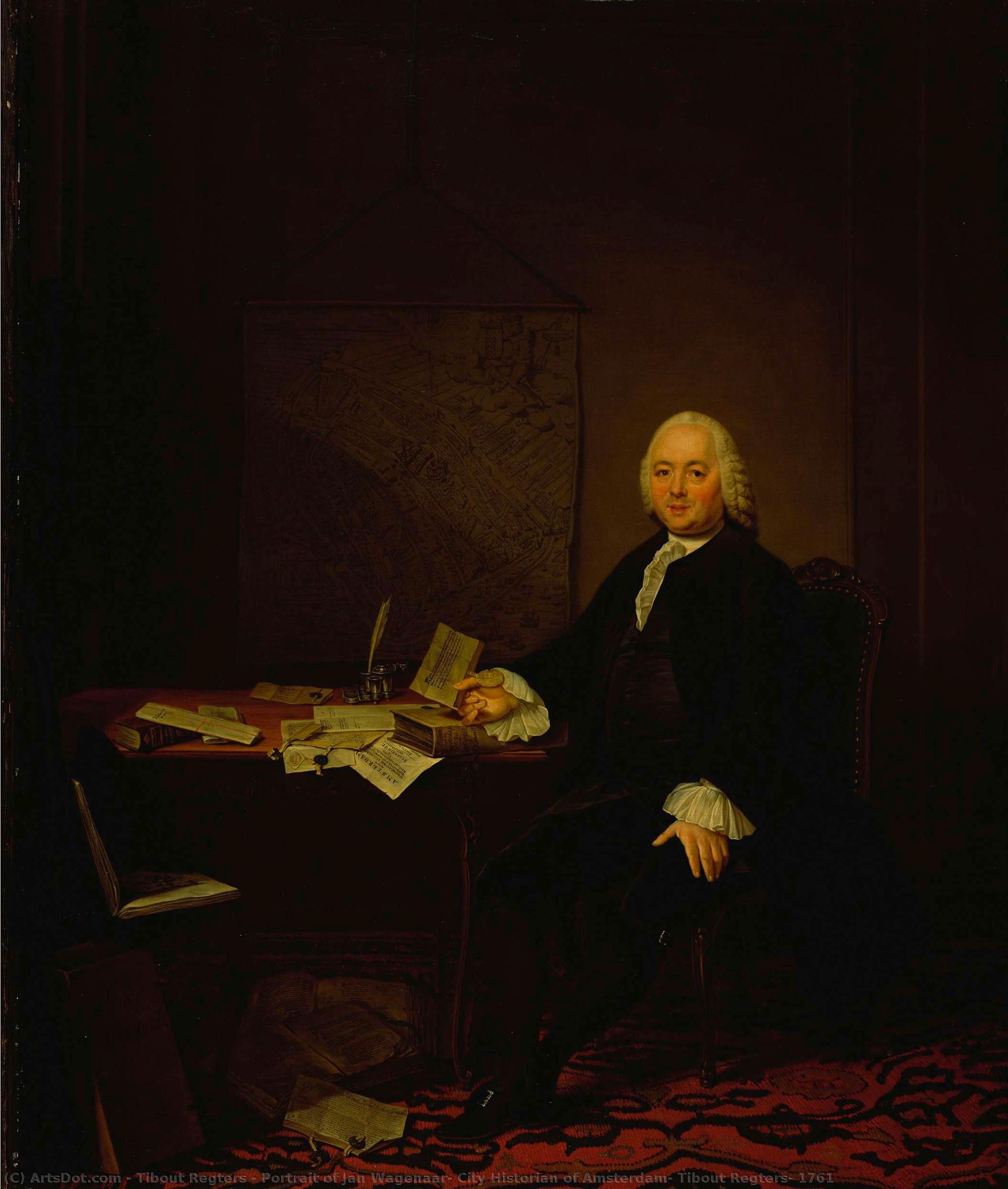 Portrait Of Jan Wagenaar, City Historian Of Amsterdam, Tibout Regters, 1761 — Tibout Regters
