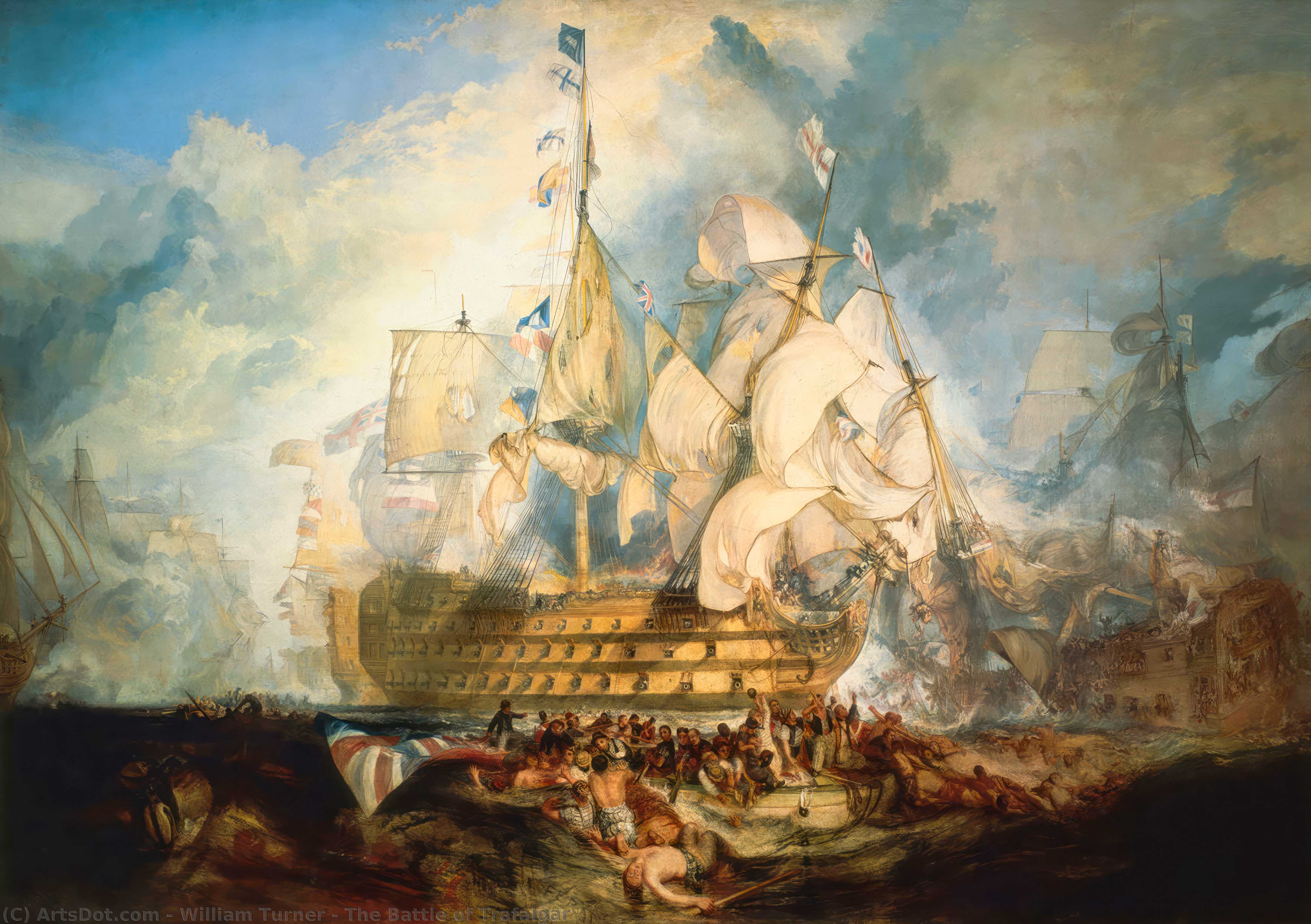 La Batalla De Trafalgar — Joseph Mallord William Turner