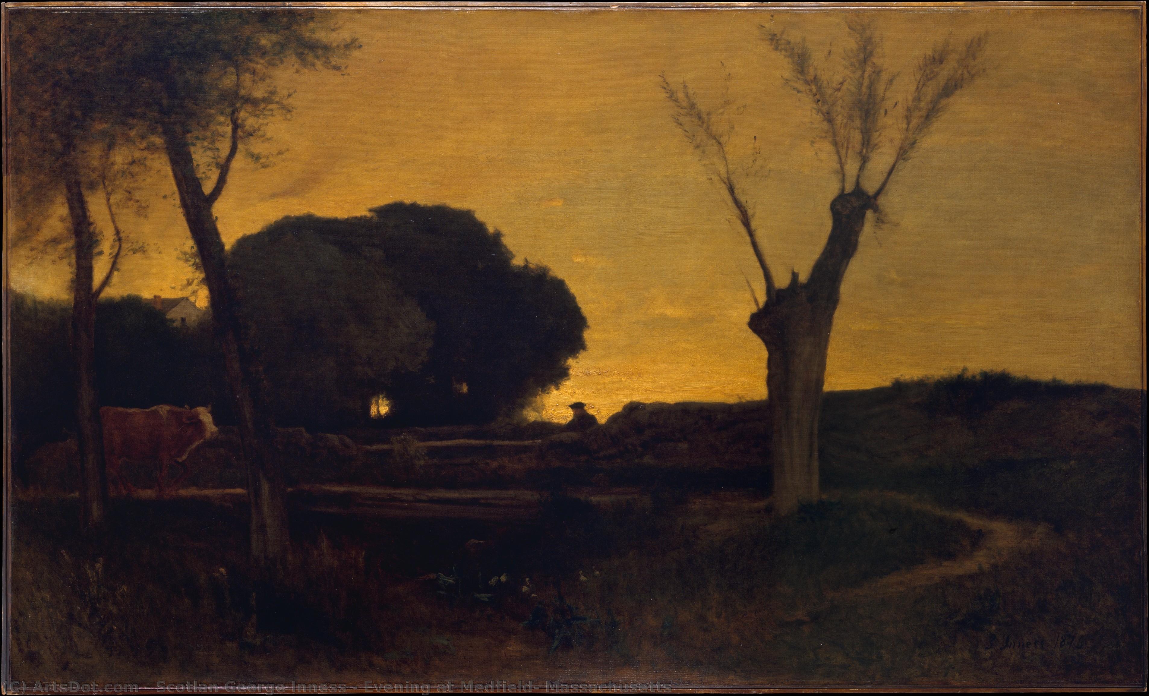Evening At Medfield, Massachusetts — Scotlan George Inness