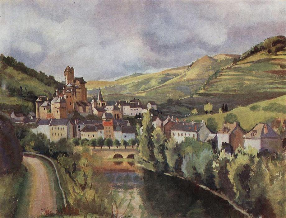 Auvergne. Town Esteng — Zinaida Serebriakova