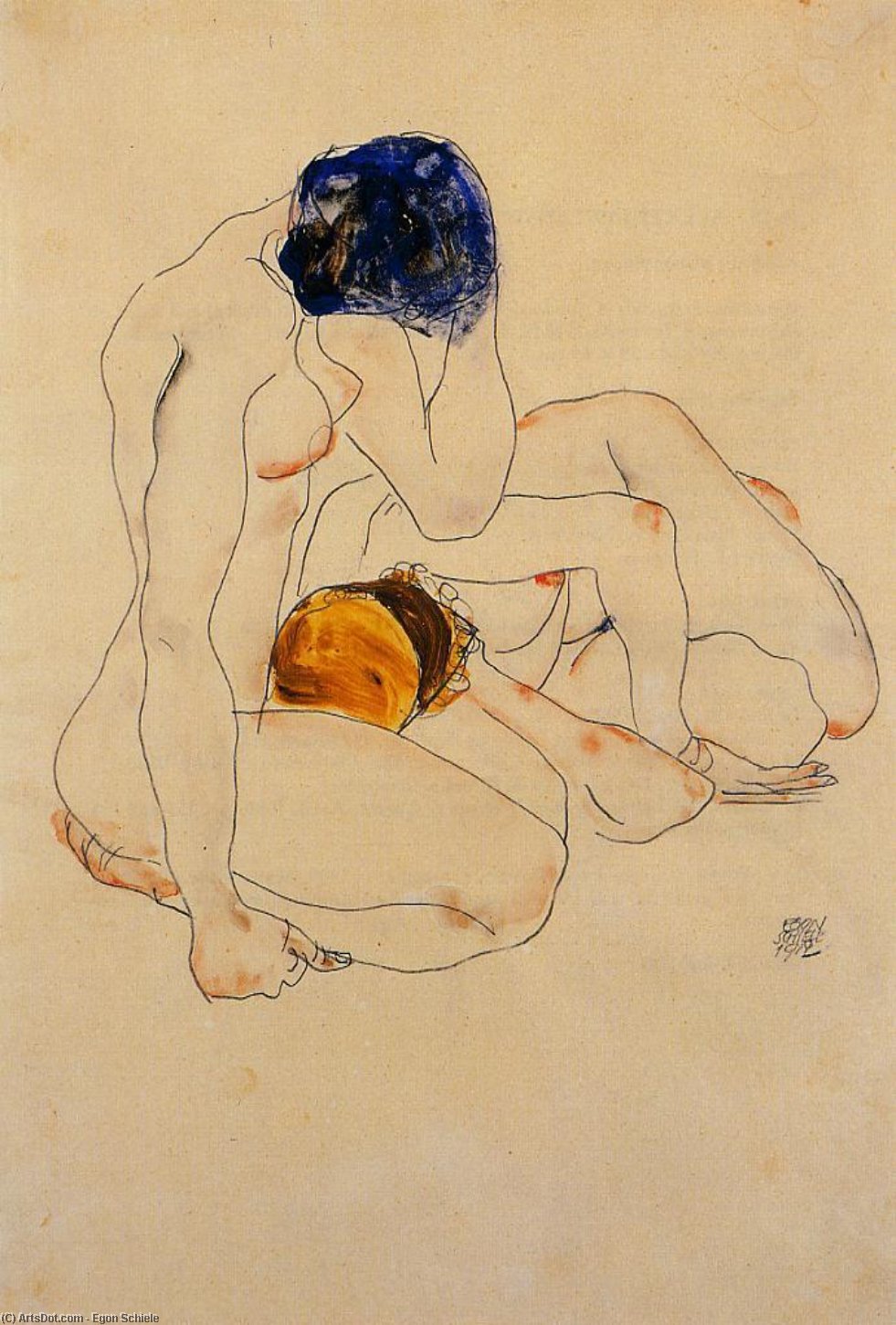 Two Friends — Егон Шиле