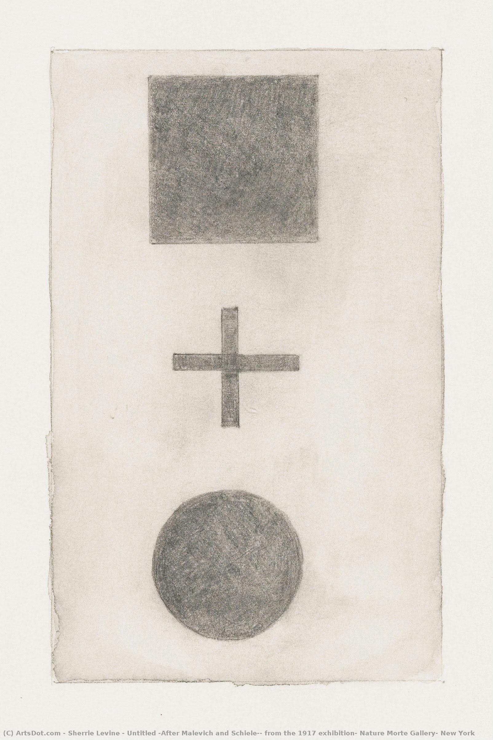 Untitled (after Malevich And Schiele), From The 1917 Exhibition, Nature Morte Gallery, New York — Sherrie Levine