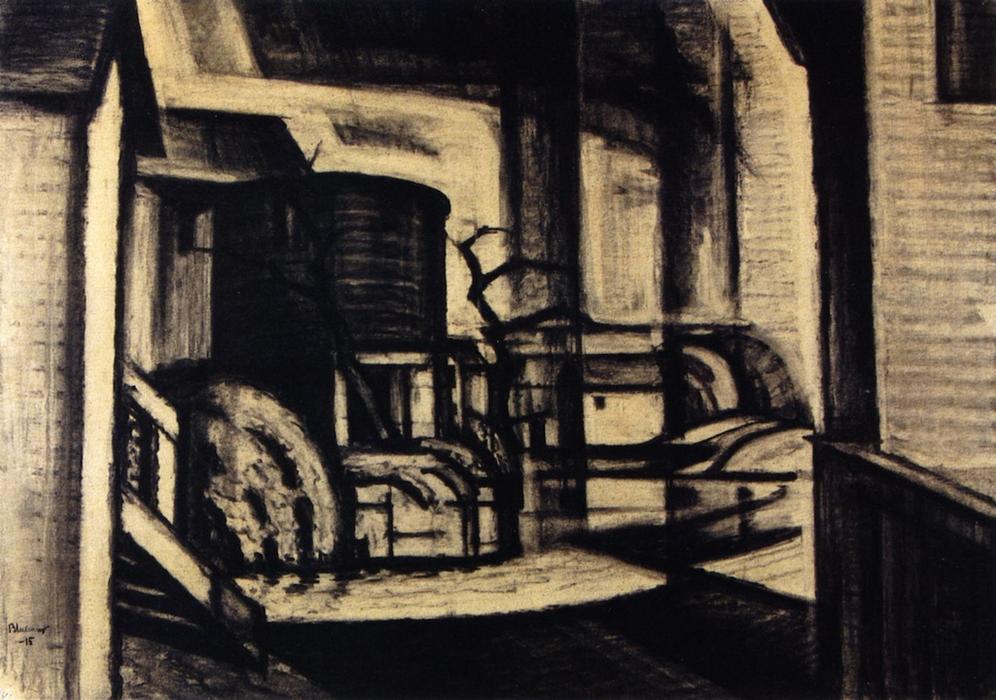 Study For 'rockaway, Morris Canal' — Oscar Bluemner