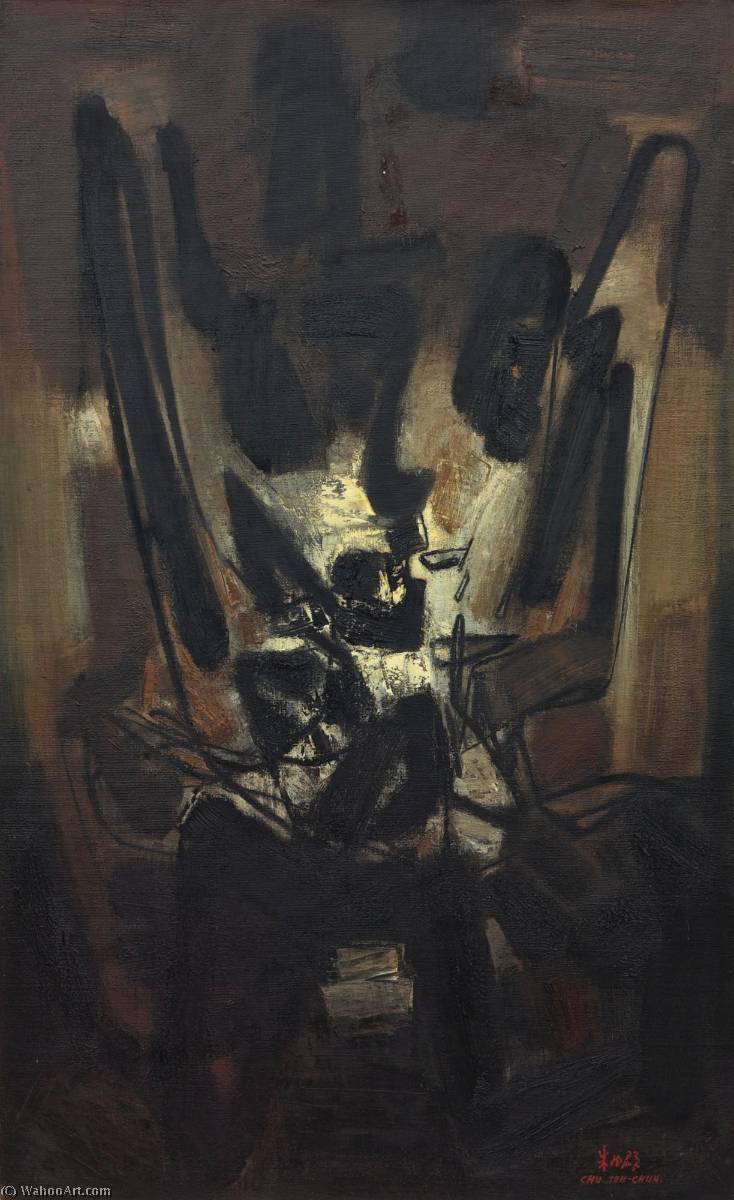 Composition No. 19 Lumière Obscure (composition No. 19 Obscure Light) — Chu Teh-chun