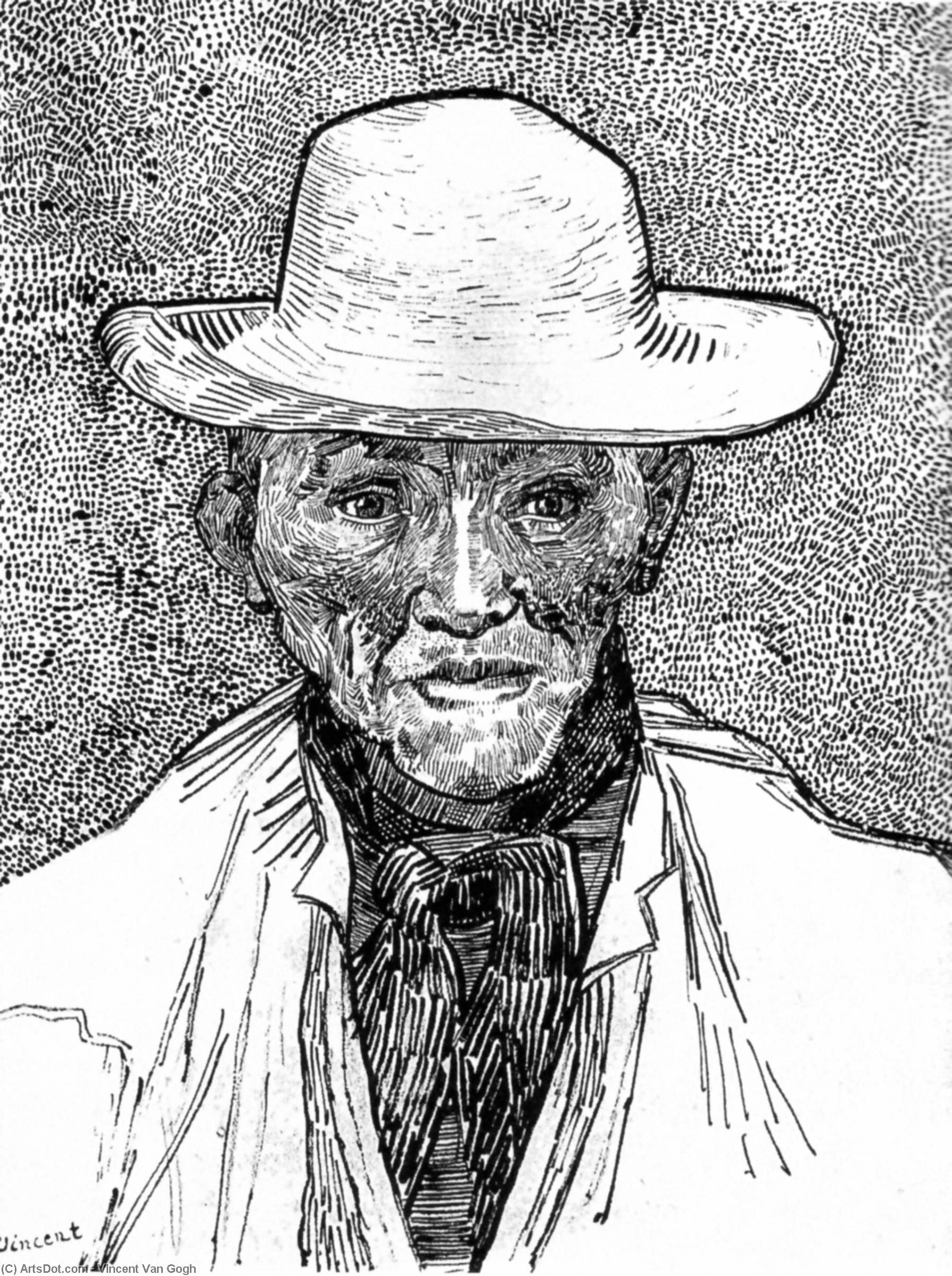 Farmer With Straw Hat — Vincent Willem Van Gogh