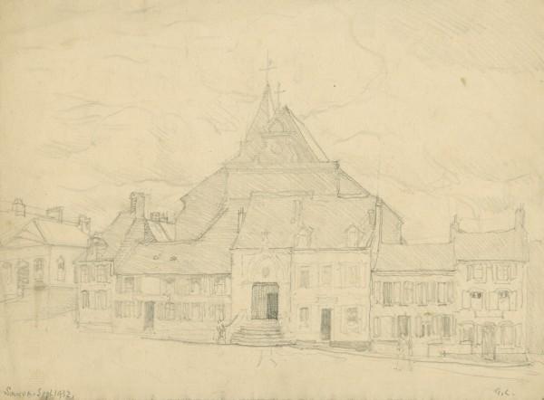 Study Of A Church In Samer, Northern France — Sir George Clausen