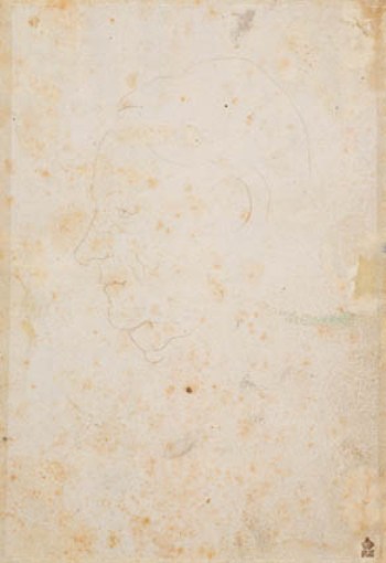 Outline Of A Man's Head In Profile — Hans Baldung