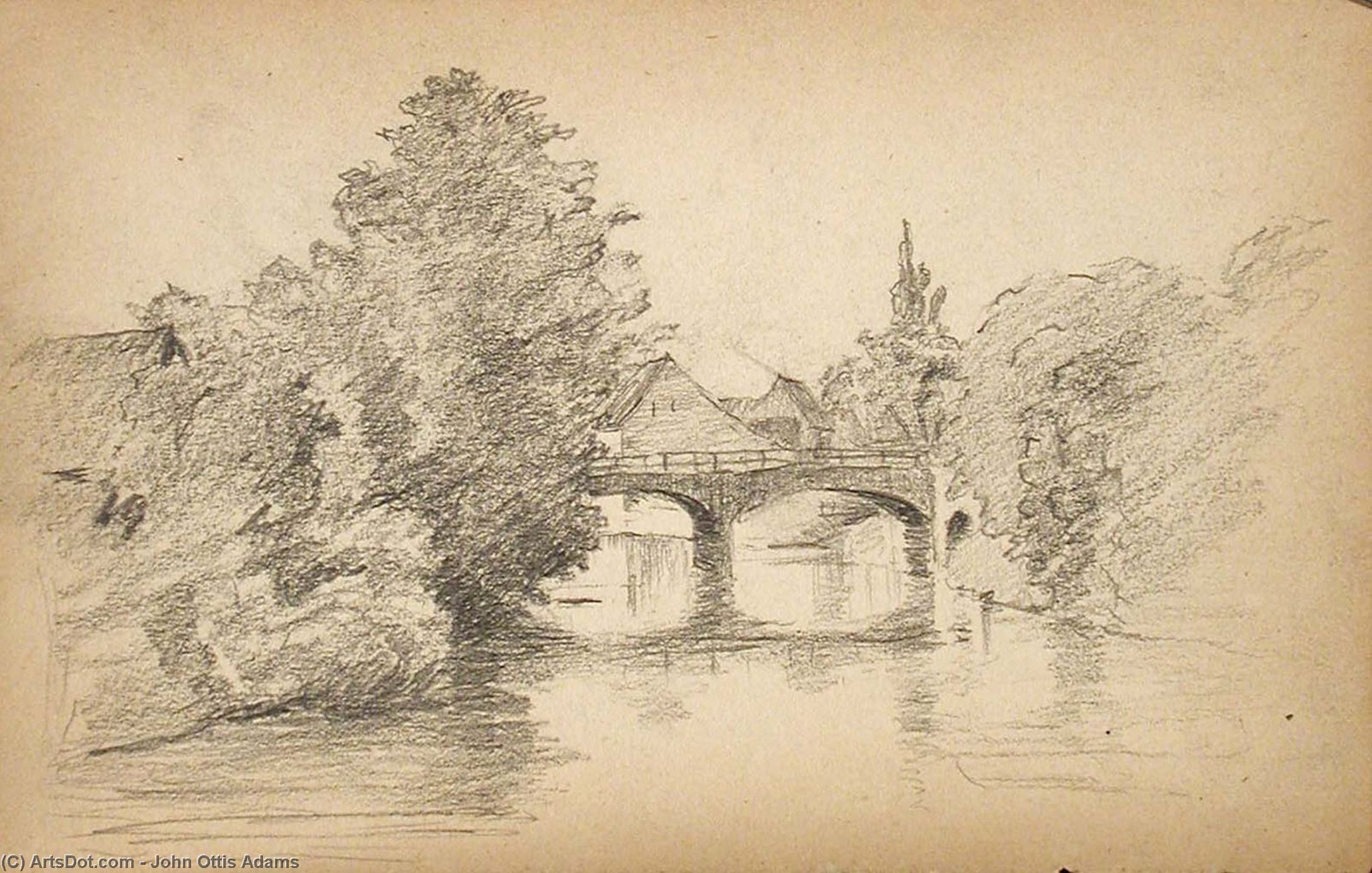 River And Bridge — Džon Otis Adams