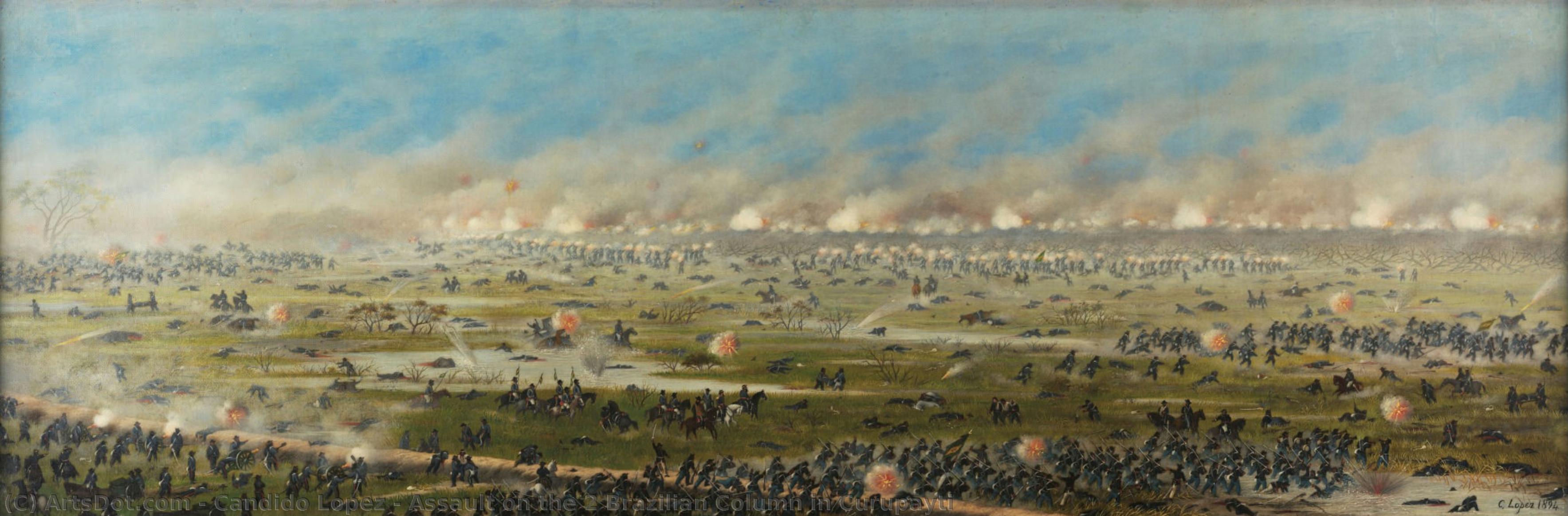 Assault On The 2 Brazilian Column In Curupayti — Cándido López