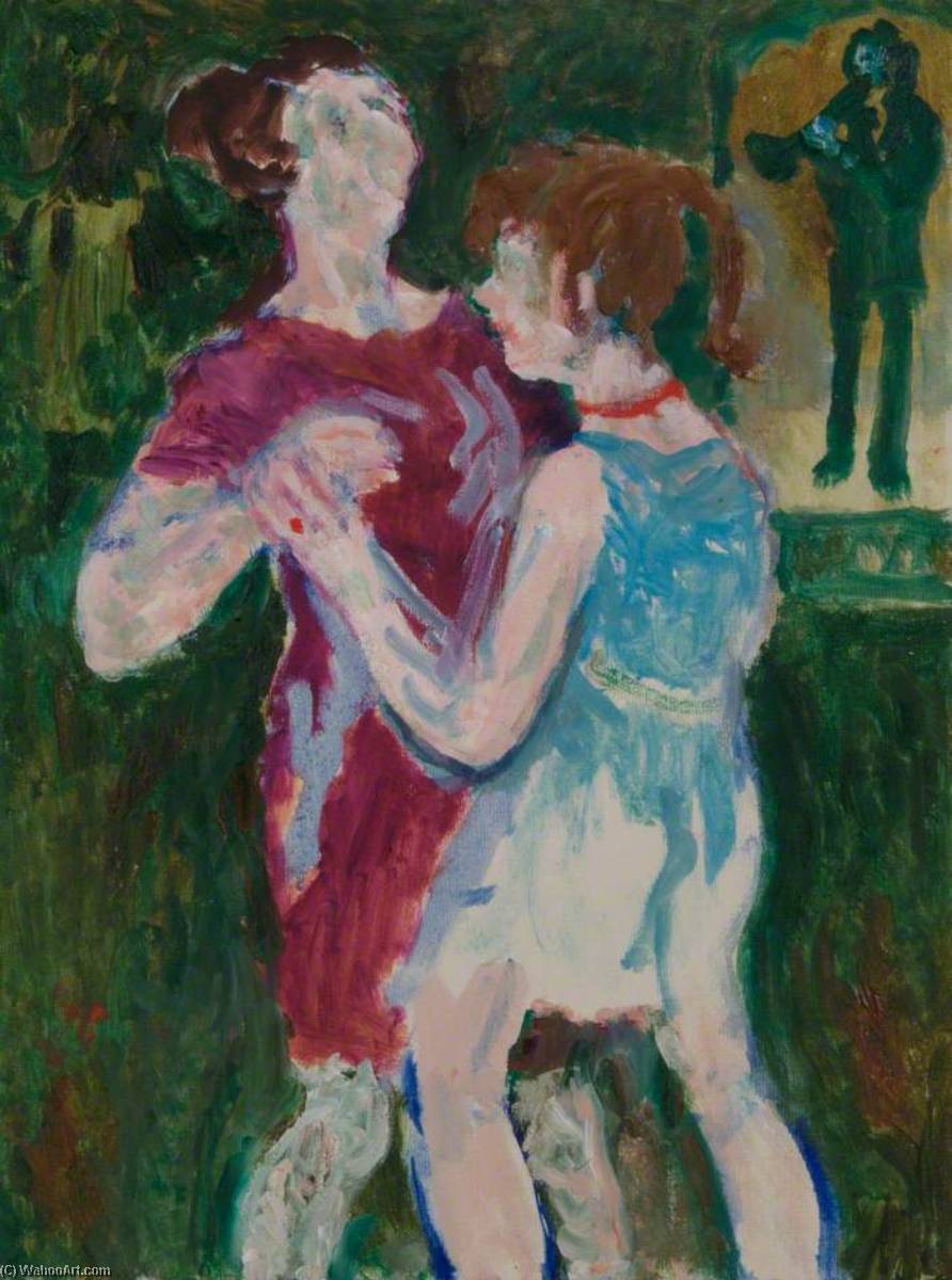 Woman And Girl Dancing In A Park — William Hallé