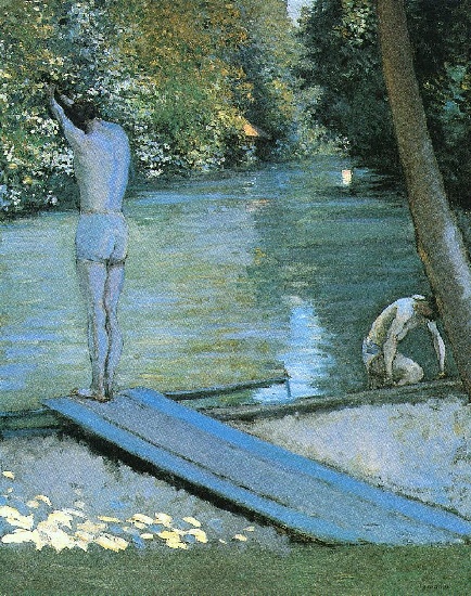 Bather Preparing To Dive, Banks Of The Yerres — Gustave Caillebotte