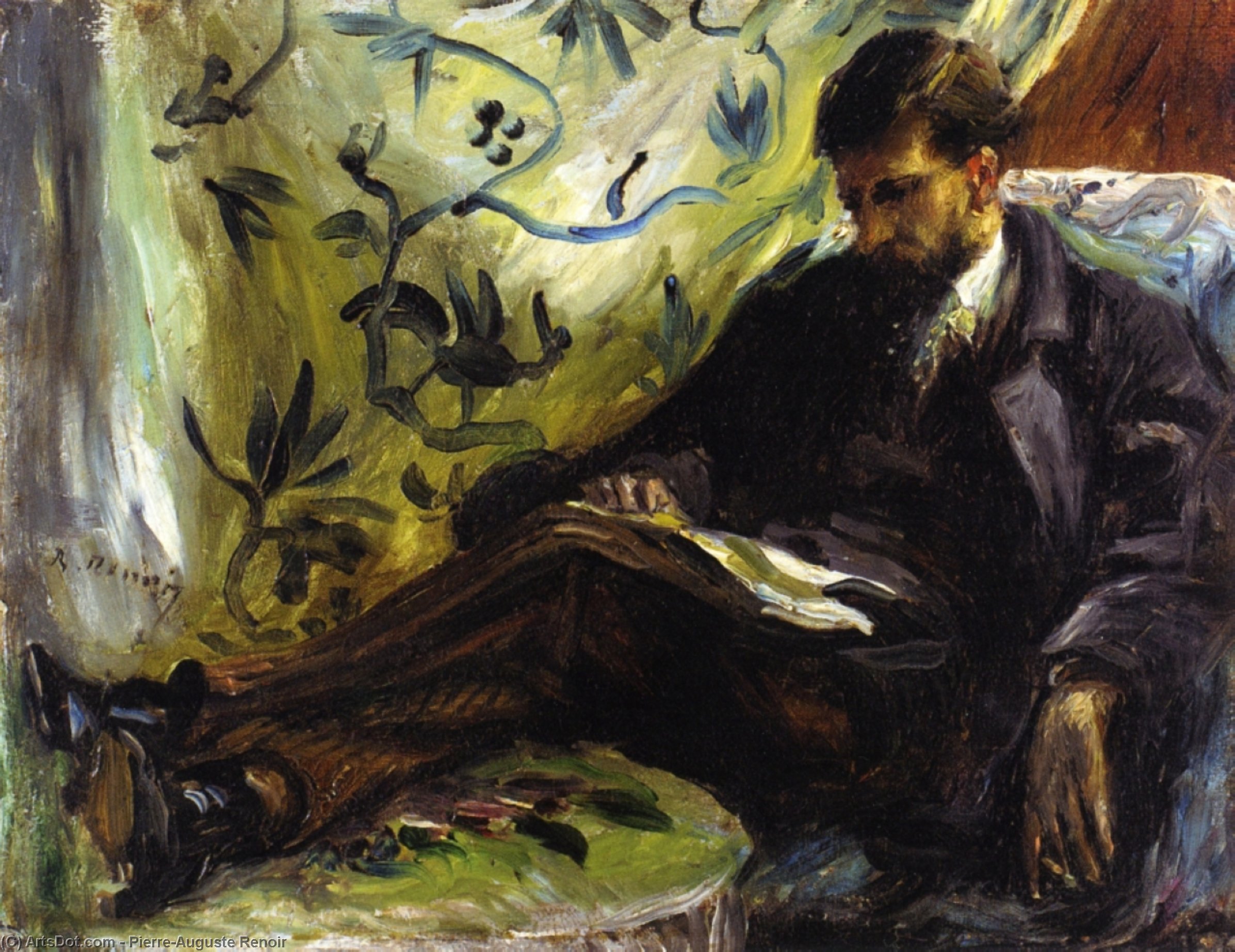 Título Traducido: Retrato De Edmond Maitre (también Conocido Como El Lecturor) — Pierre-auguste Renoir