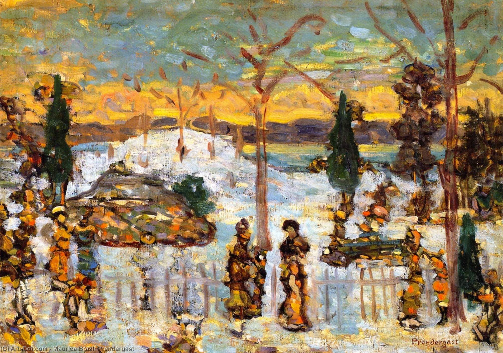 Snow In April — Maurice Brazil Prendergast