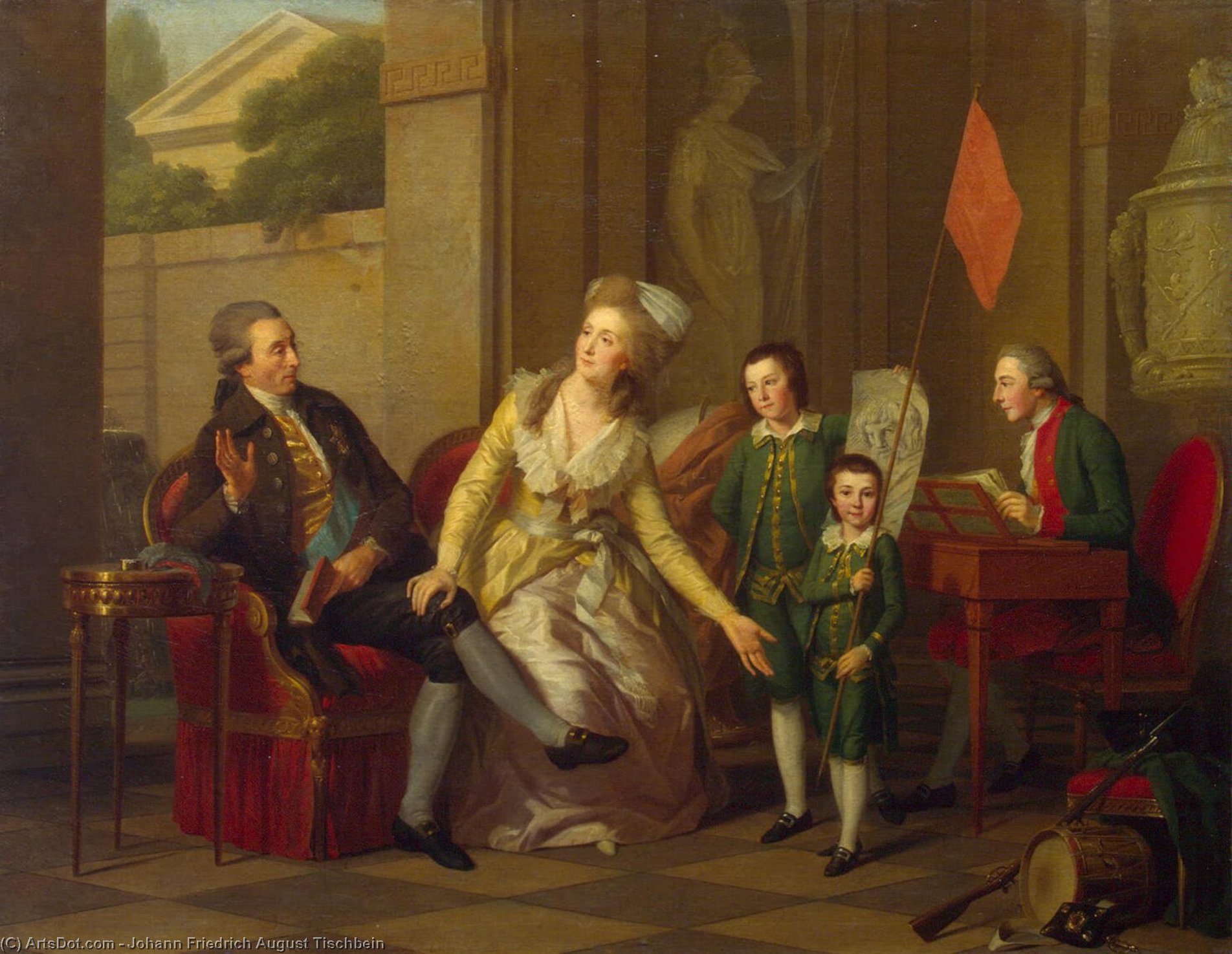 Portrait Of The Saltykov Family — Johann Friedrich August Tischbein