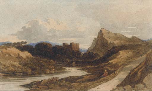 A Castle In A River Landscape — John Varley I (the Older)