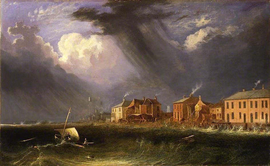Great Gale At Yarmouth On Ash Wednesday — John Berney Crome