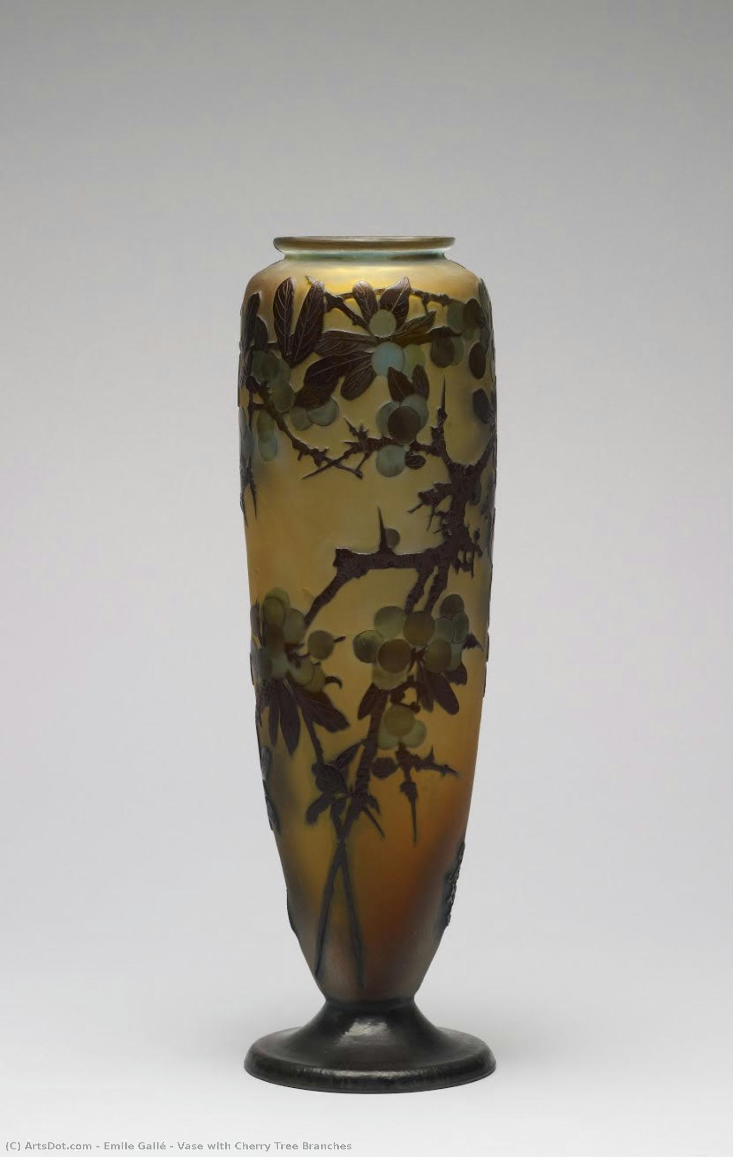 Vase With Cherry Tree Branches — Эмиль Галле