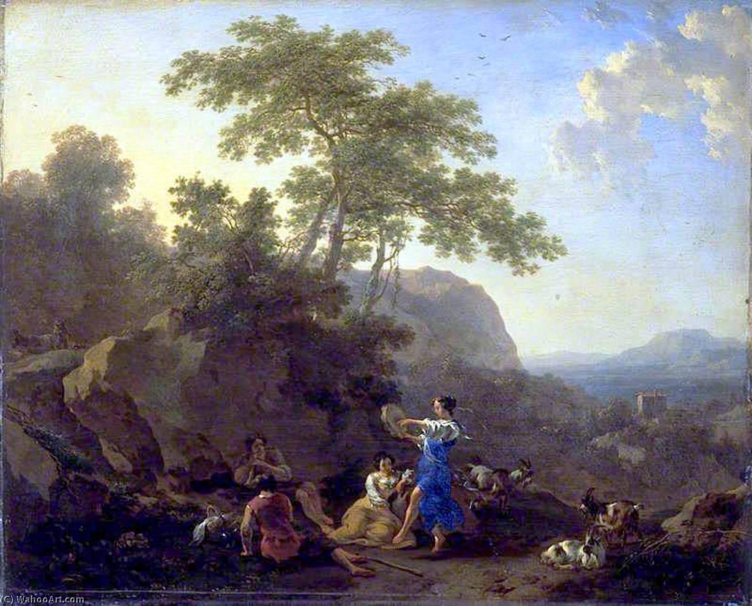 The Musical Shepherdess — Nicolaes Pietersz. Berchem