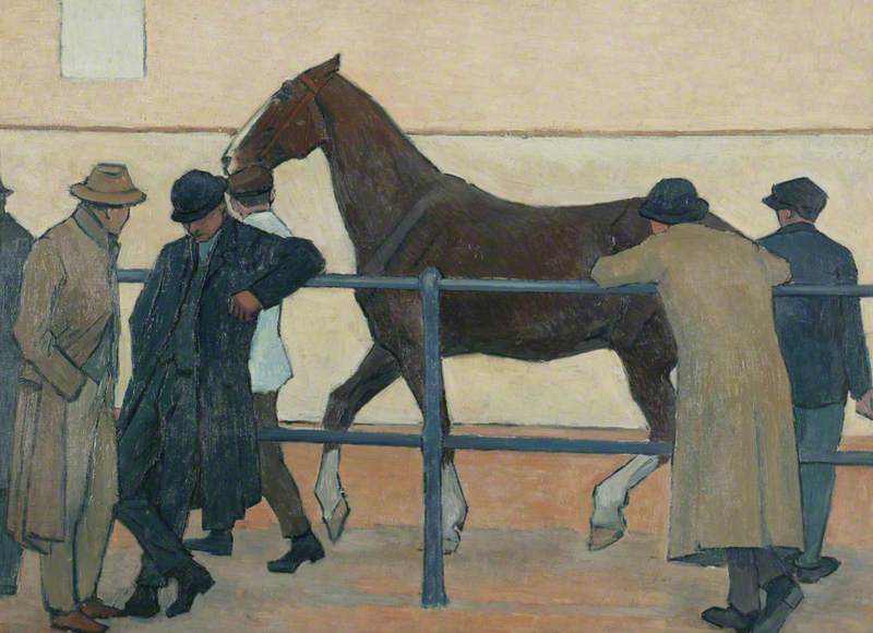 Horse Dealers (sale At Ward's Repository No.1) — Robert Polhill Bevan