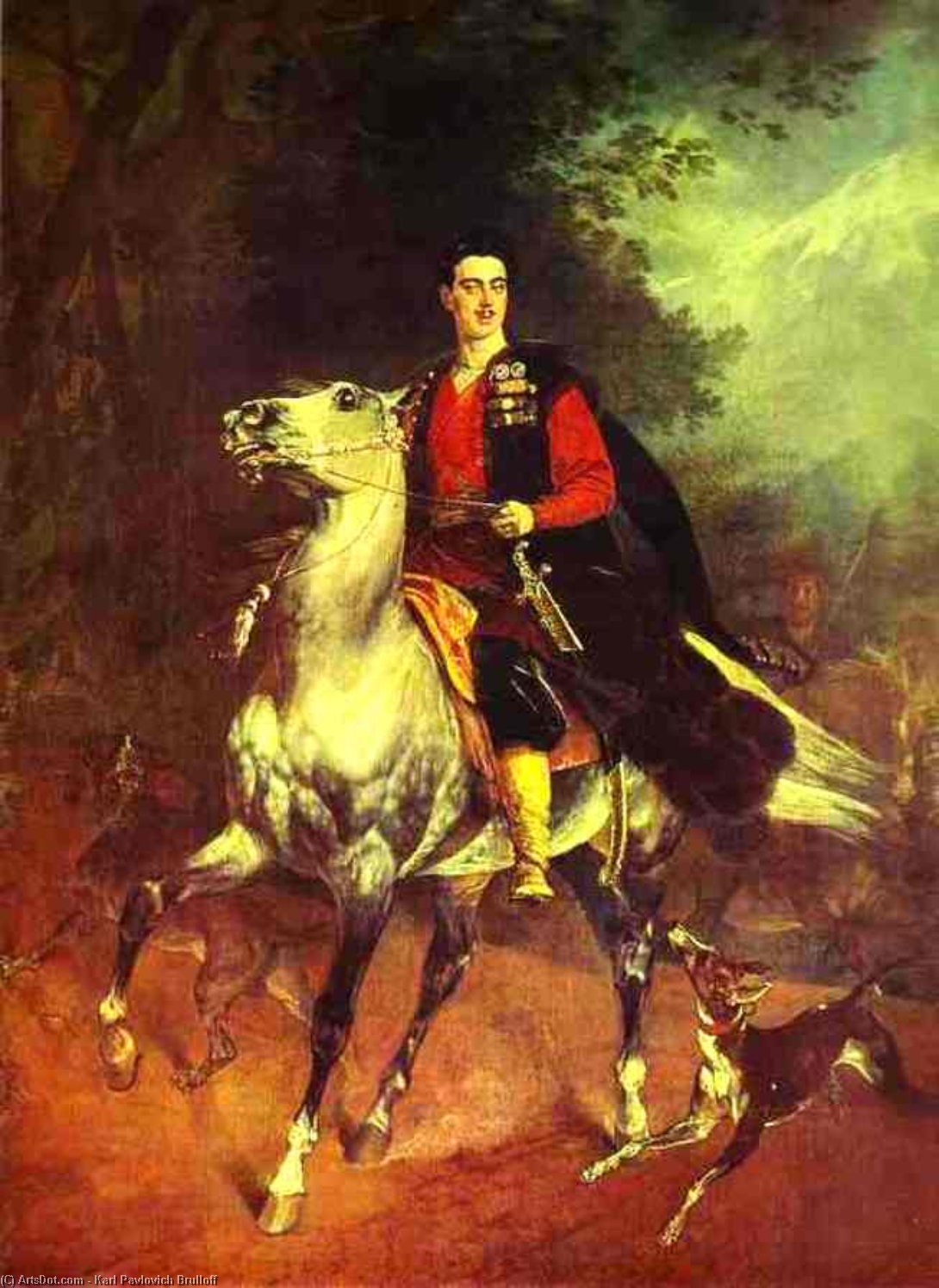 Portrait Of A. N. Demidov, Prince Of San-donato. Unfinished — Karl Pavlovich Brulloff