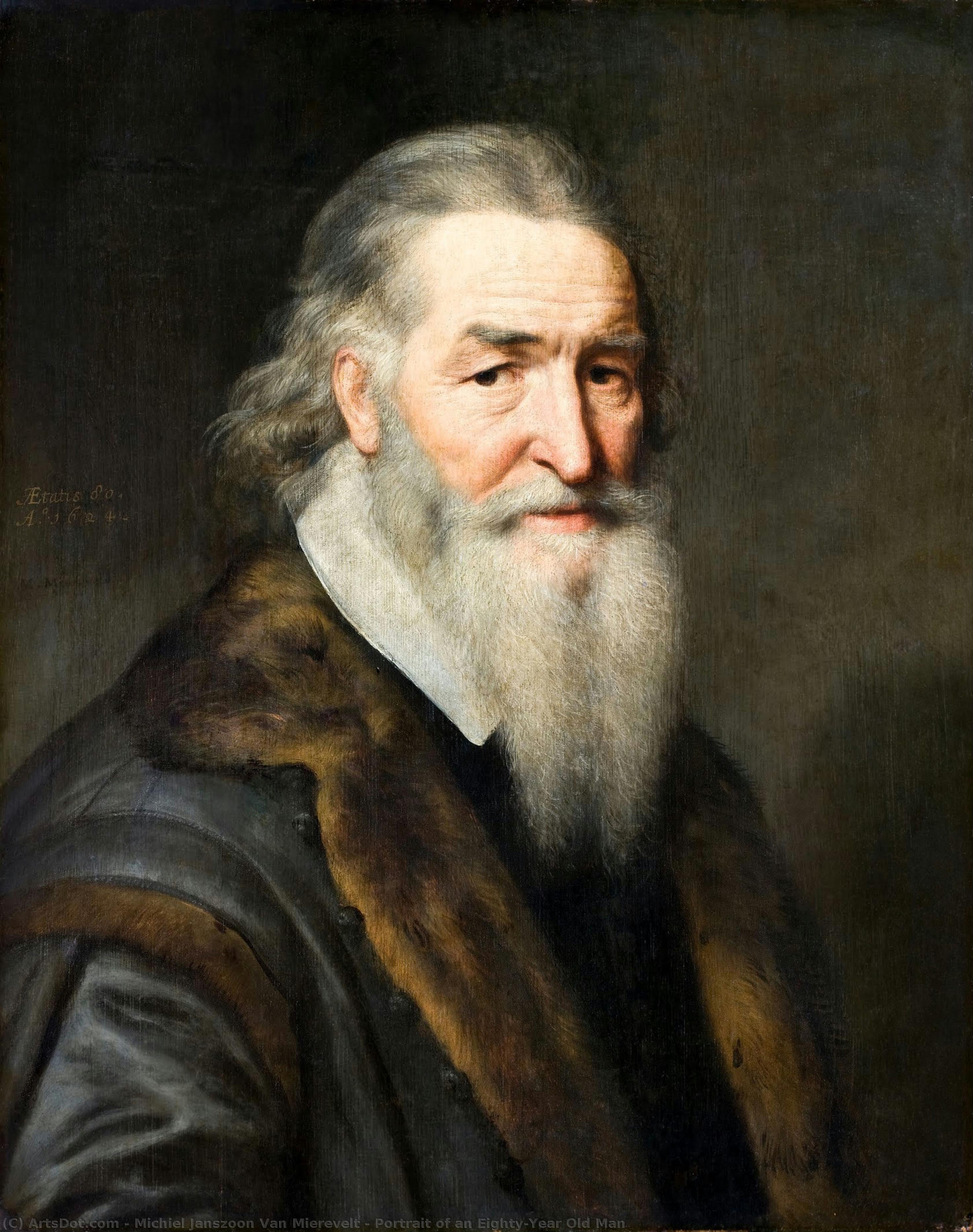 Portrait Of An Eighty-year Old Man — Michiel Jansz. Van Mierevelt