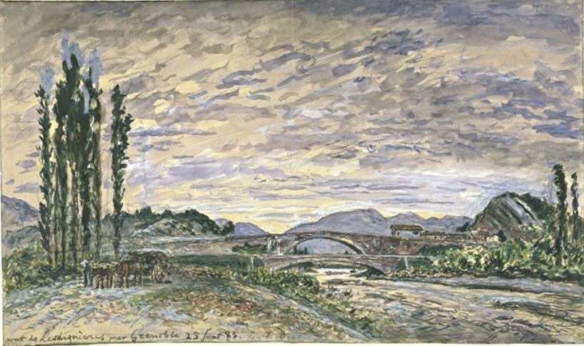 Bridge Of Lesdiguières Near Grenoble — Johan Barthold Jongkind