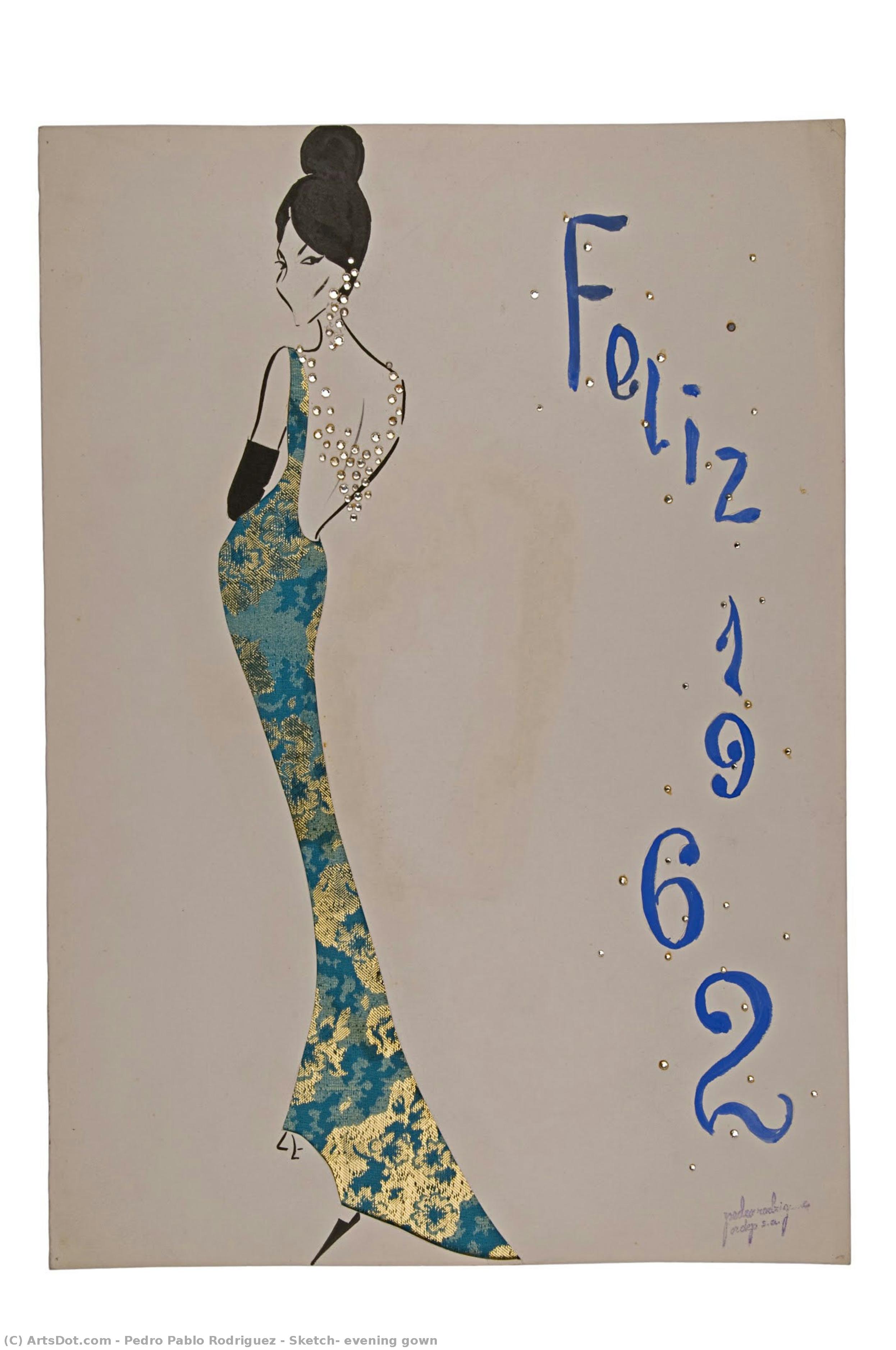 Sketch, Evening Gown — Pedro Pablo Rodriguez