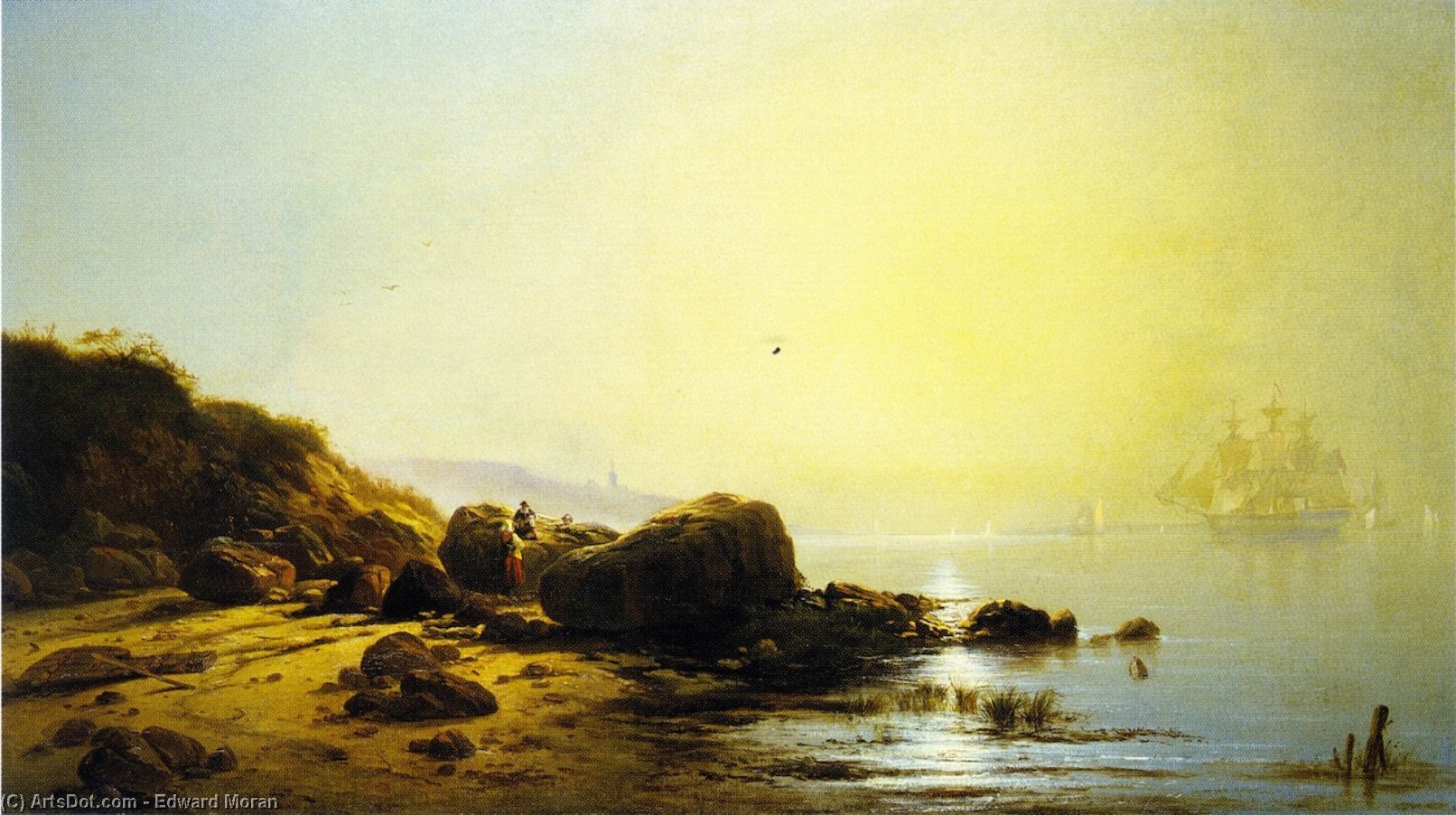 A Foggy Evening At Gowanus — Edward Moran