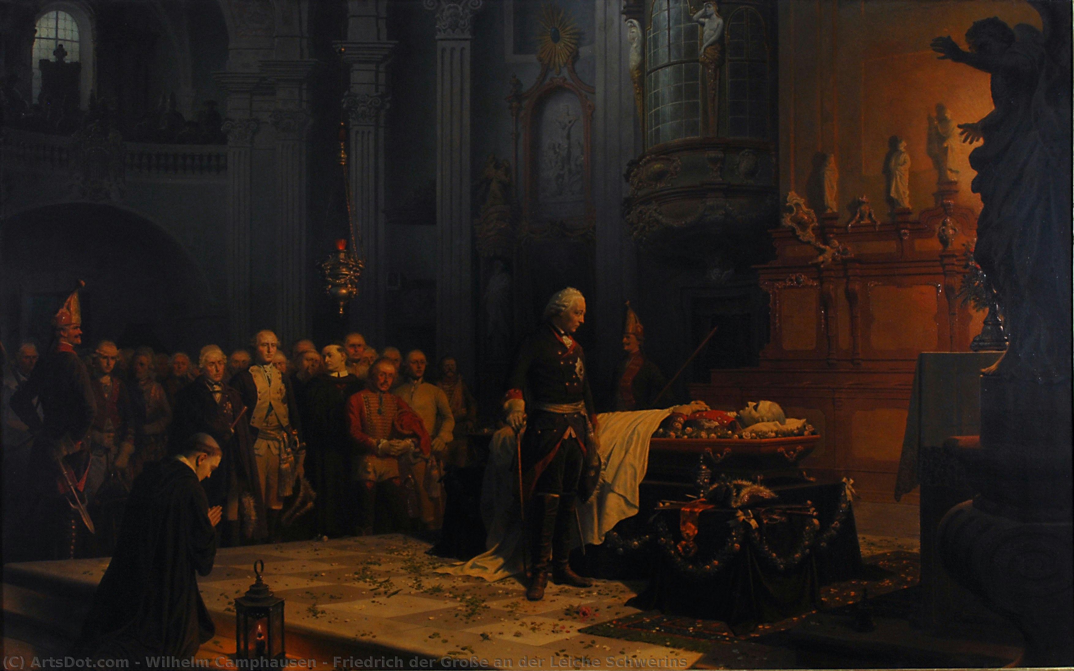 Friedrich Der Große An Der Leiche Schwerins — Wilhelm Camphausen