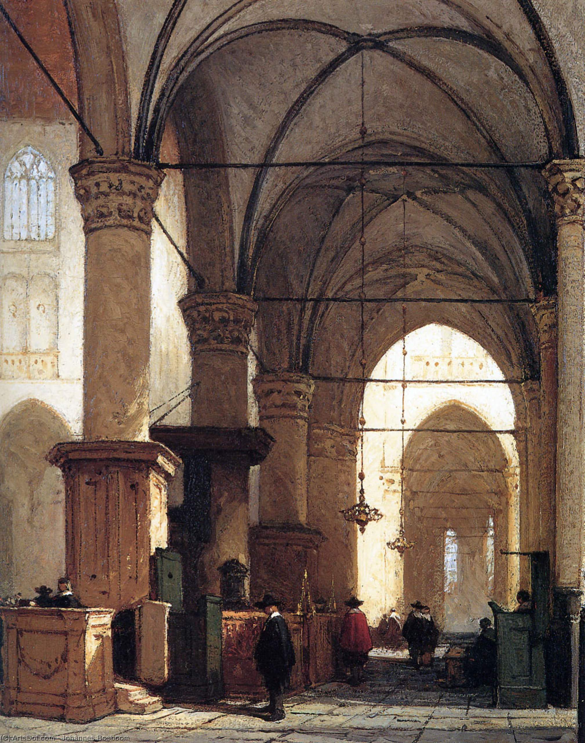 Grote Sint Laurens Church In Alkmaar Sun — Johannes Bosboom